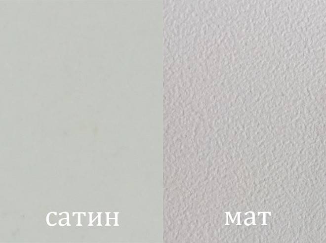 Какие натяжные потолки лучше: глянцевые, матовые или сатиновые? 49 фото чем отличается матовый от сатинового, отличия материалов, отзывы