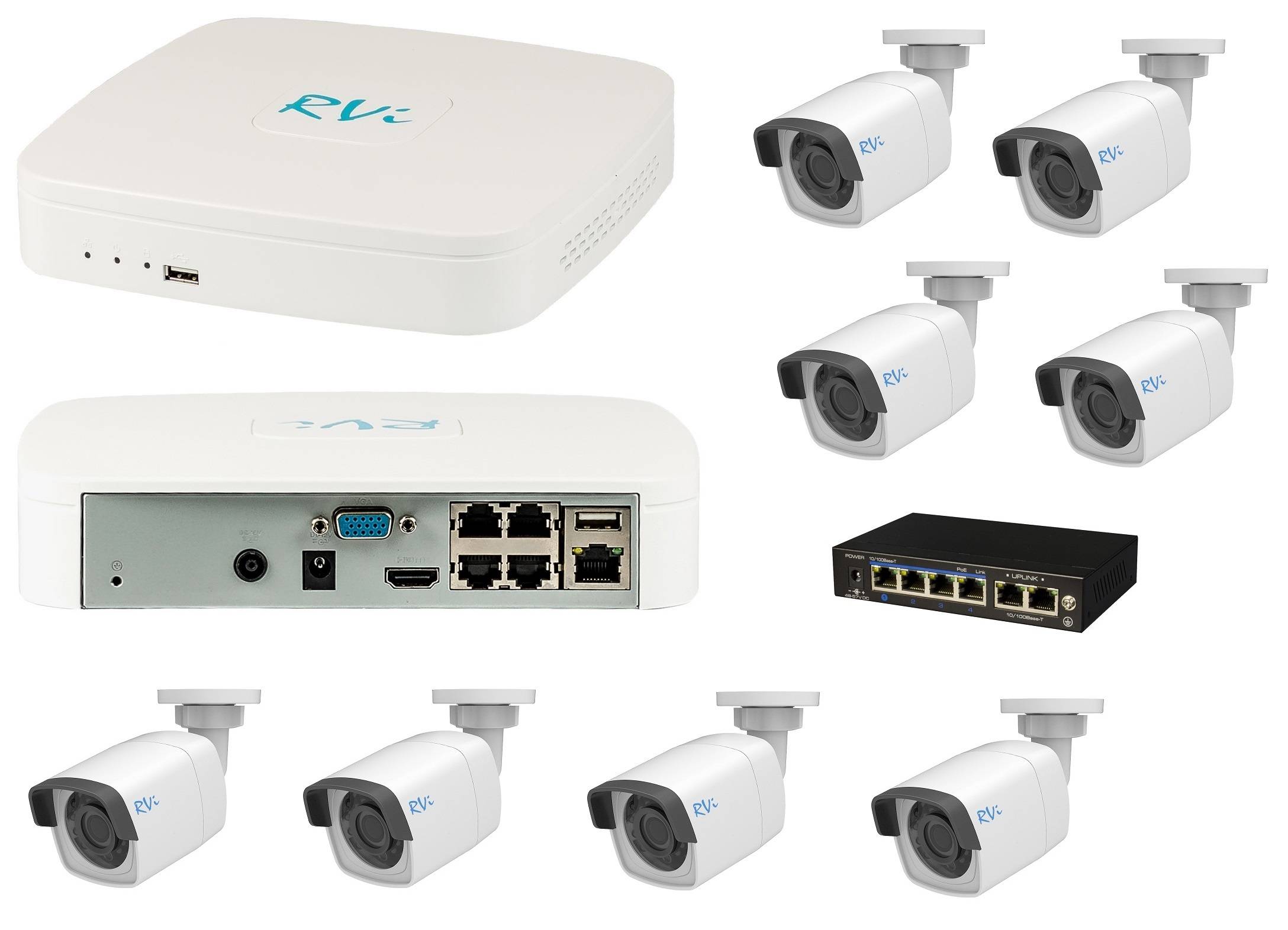 Регистратор через интернет. Видеонаблюдение 8 POE камер и 8 WIFI камер. Система видеонаблюдения RVI. Комплект видеонаблюдения IP POE поворотные камеры 5. IP видеорегистратор с POE.