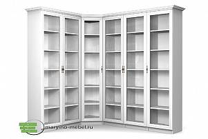Критерии выбора угловых книжных шкафов, виды по размеру, типу фасада