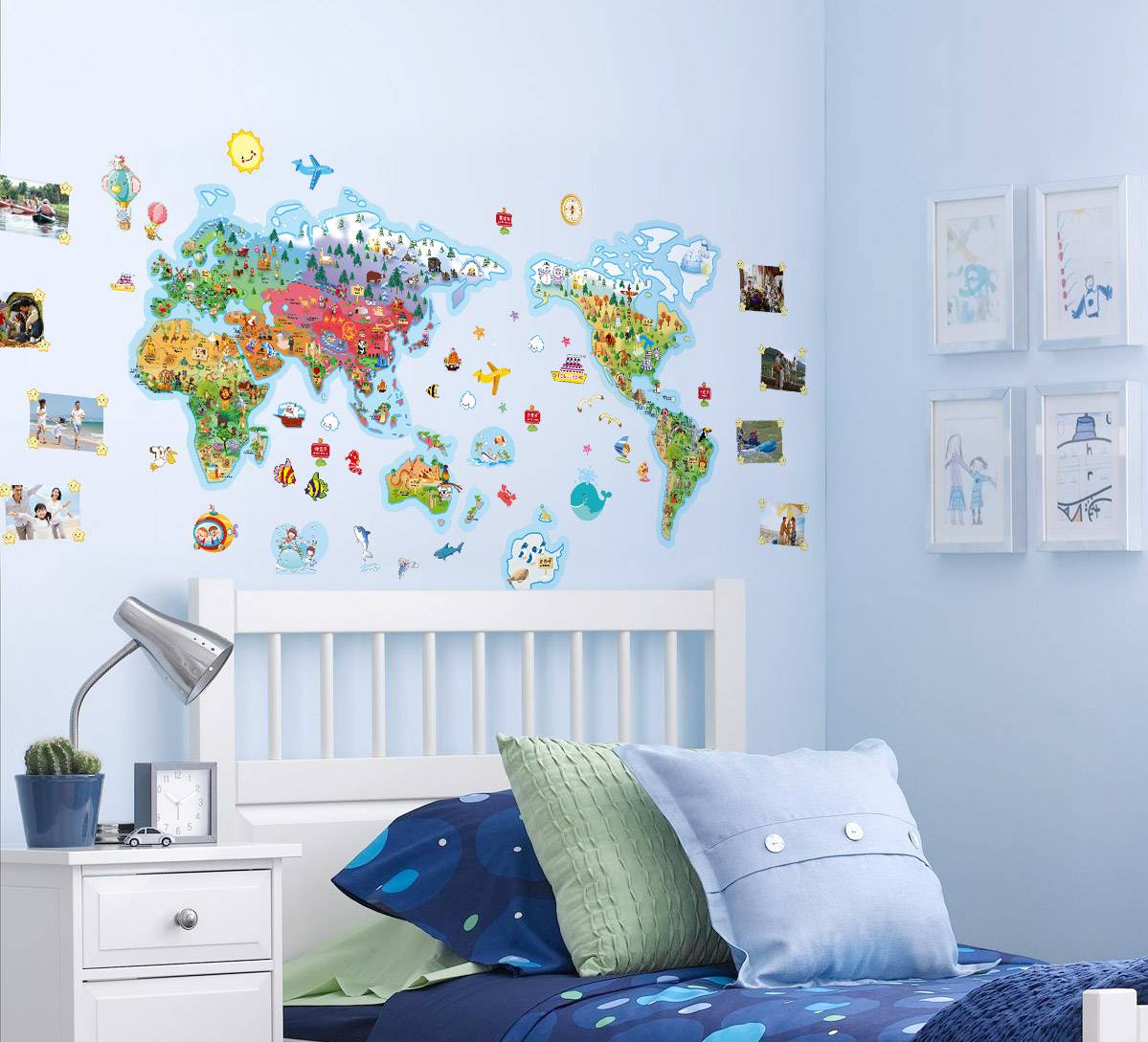 Фотообои «Карта мира» для детей