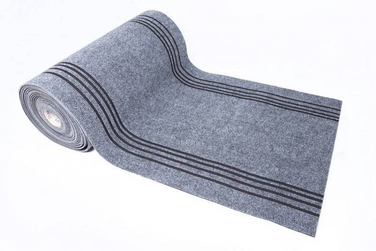 Прорезиненный ковролин: ковровое покрытие на резиновой основе, офисный коммерческий ковролин на резине, иглопробивной, фото и видео