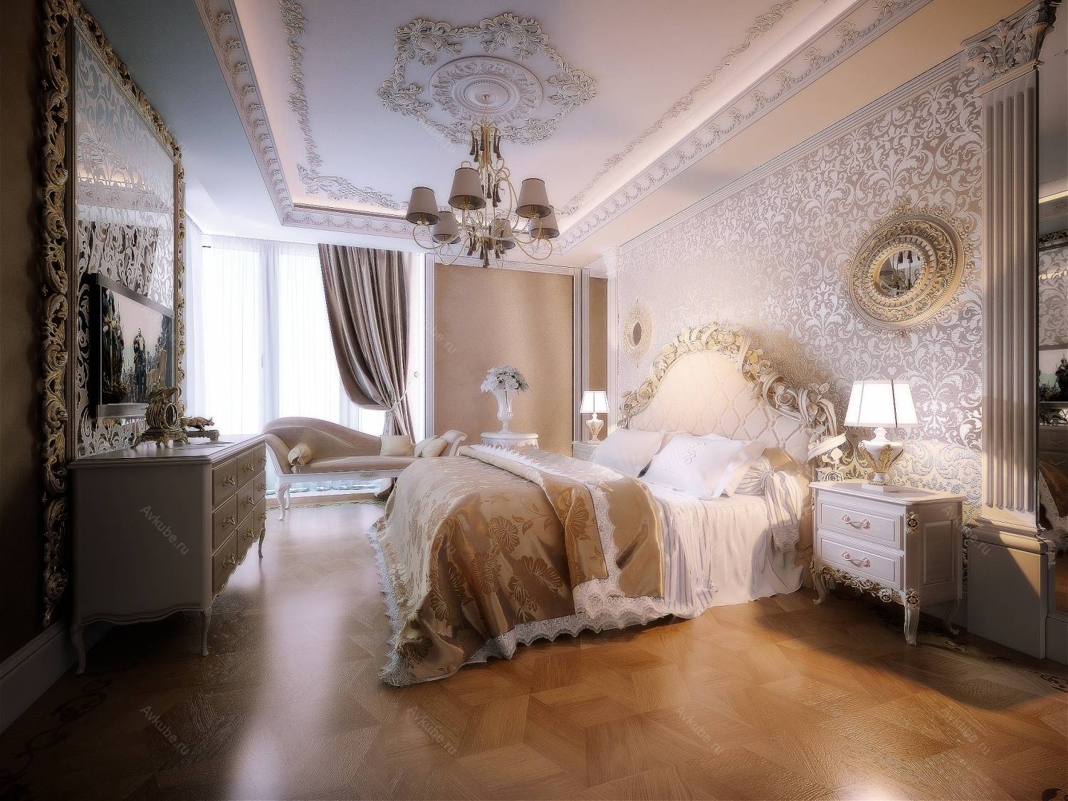 Спальня в классическом стиле - топ 100 фото красивого интерьера!