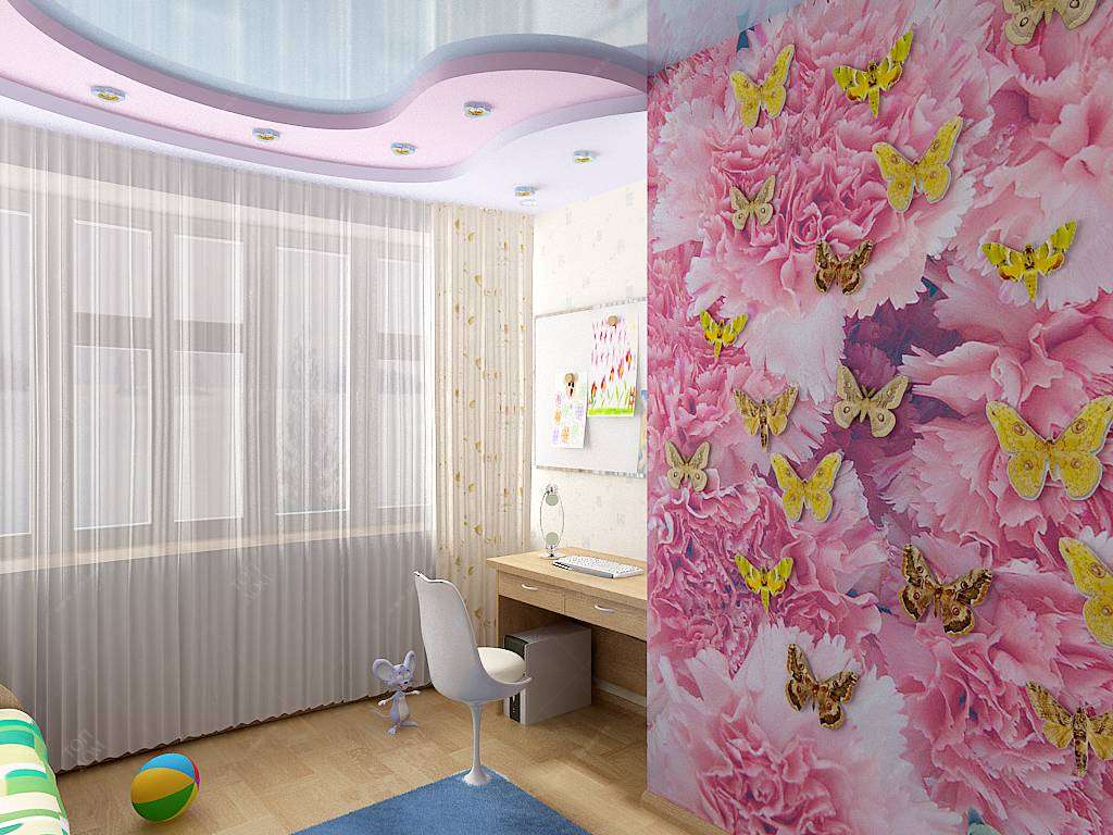 Обои для девочек: 119 фото примеров оформления детской комнаты