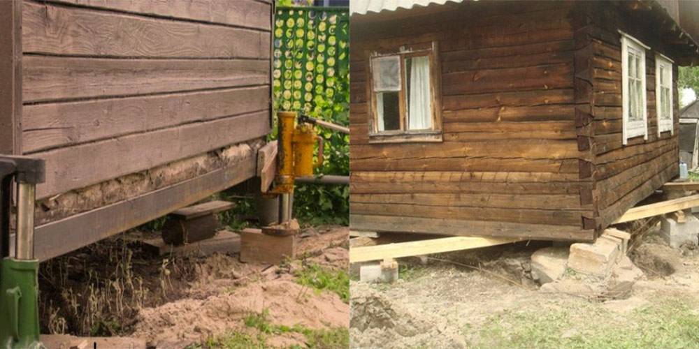 Как поднять деревянный дом на домкратах своими руками: пошаговая инструкция