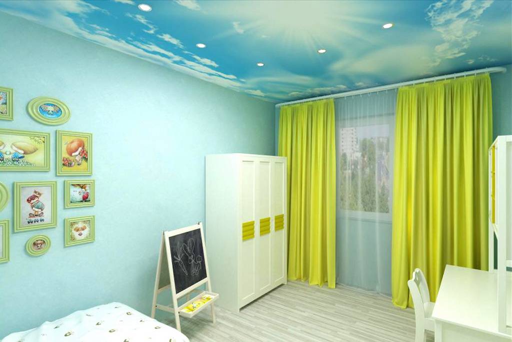 Потолок в детской комнате из гипсокартона или натяжной: какой лучше сделать | дизайн и фото