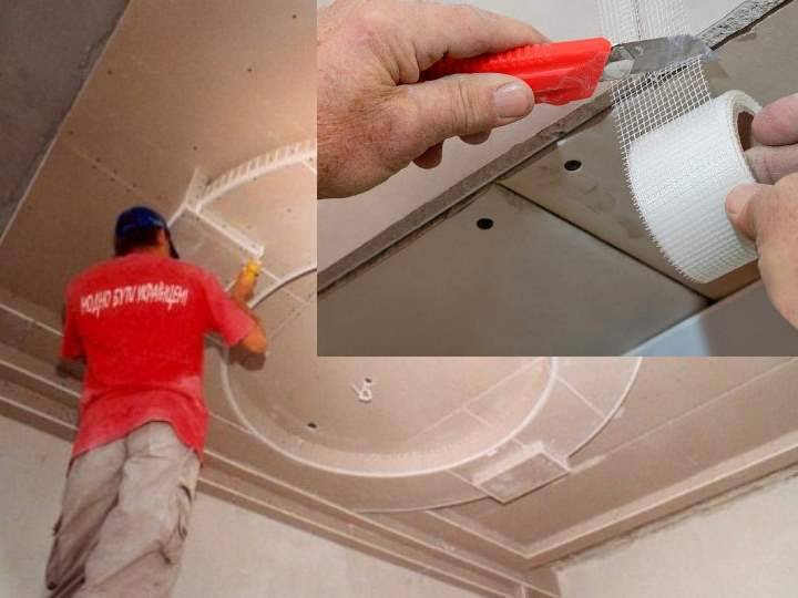 Как заделать швы между панелями на потолке