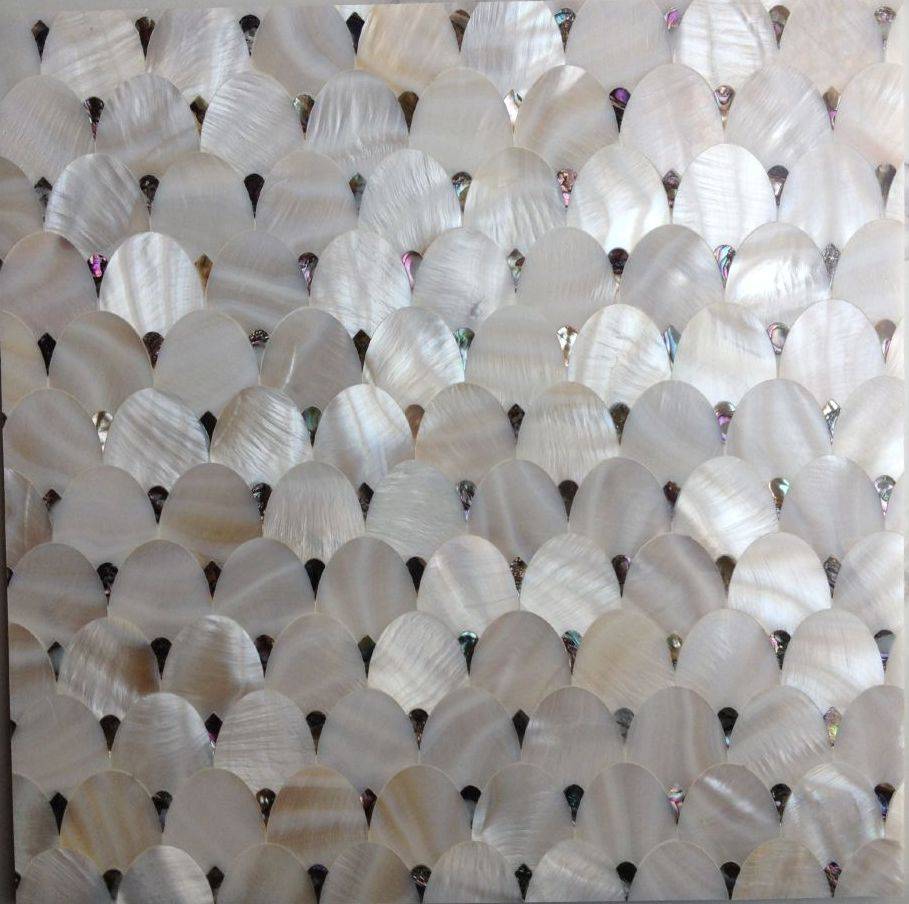 Перламутровая мозаика: применение в интерьере белой мозаичной плитки, мозаика своими руками из ракушек