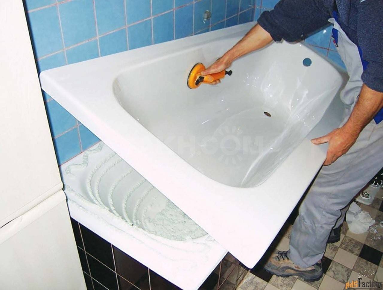 Каким клеем лучше пользоваться при установке акрилового вкладыша в чугунную ванну? - клуб строителей