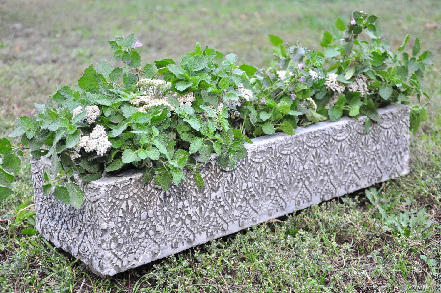 15 стильных цветочных горшков, сделанных из обычного цемента: фото пошагово