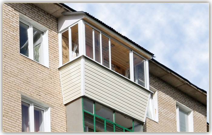 Остекление балконов с крышей, застеклить балкон с крышей на последнем этаже, сделать крышу