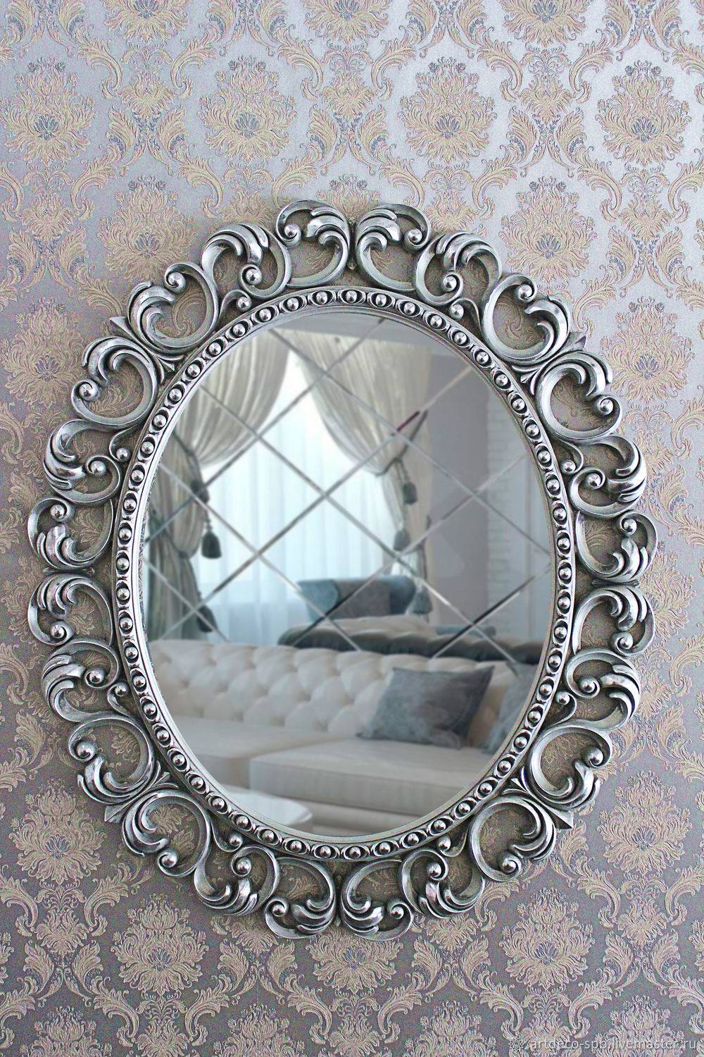 Зеркало в раме: грамотный подбор красивого оформления (130 фото)