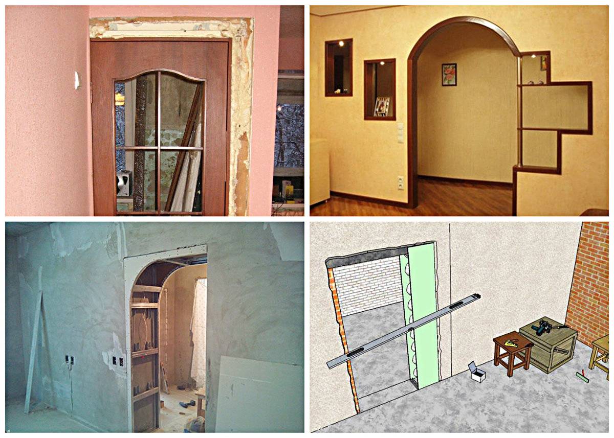 Как правильно уменьшить дверной проем по высоте, ширине с помощью гипсокартоном, кирпича, пеноблоков, брусов
