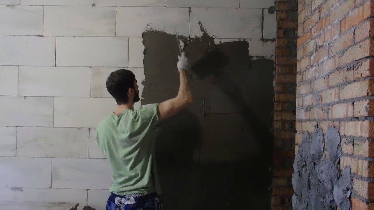 Штукатурка стен из газобетона: технология нанесения на стены внутри помещения