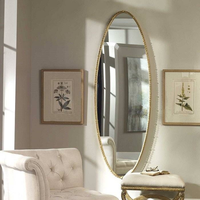 Зеркало в прихожую: настенное в полный рост в интерьере, дизайн большого зеркала в белой раме