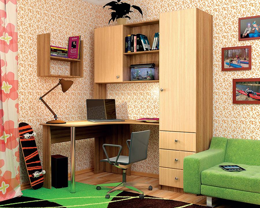 Уголок школьника, мебель которая необходима ребенку для занятий