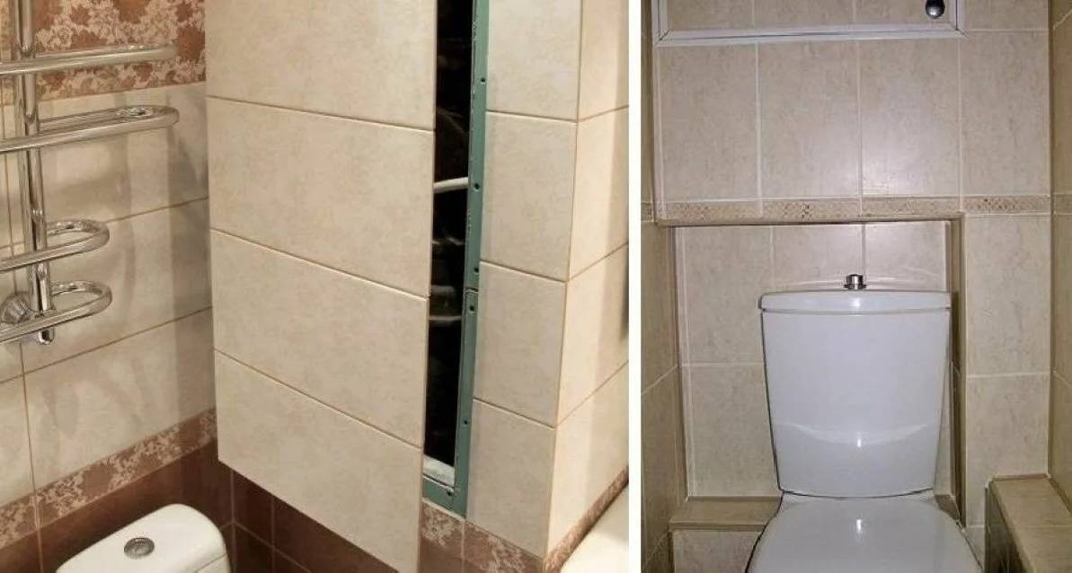 7 вариантов спрятать трубы в туалете и ванной, оставив доступ к ним