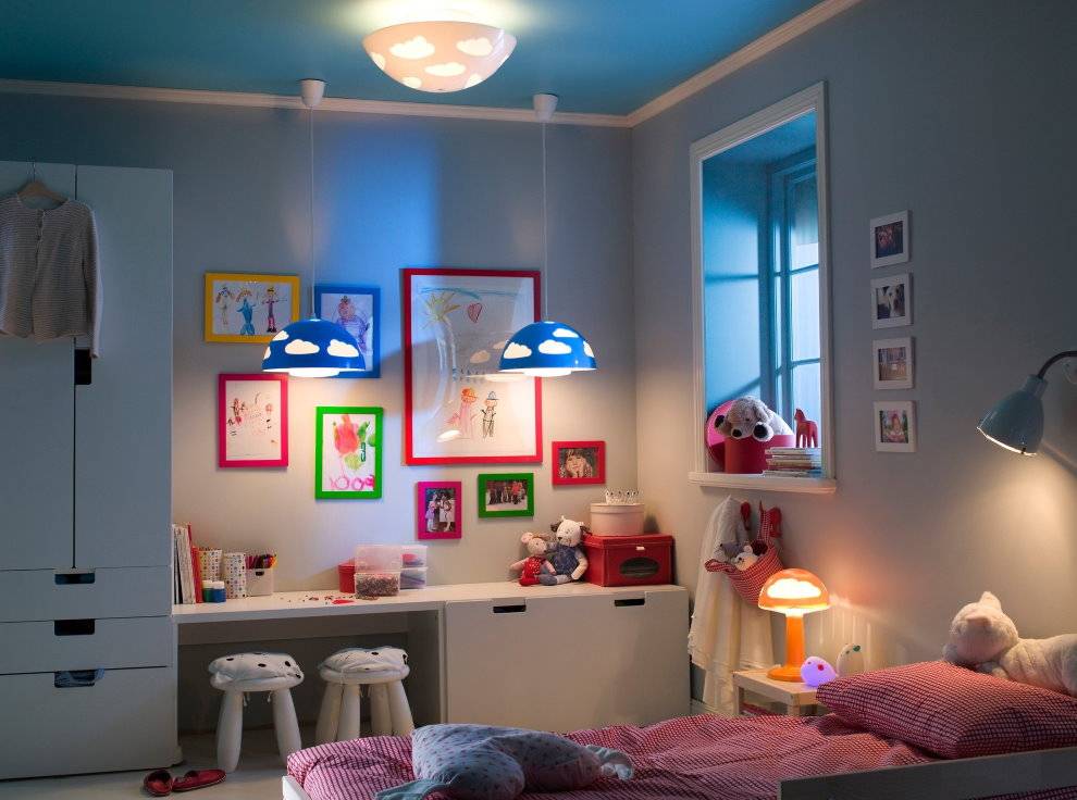 Современное освещение в детской комнате - советы + фото в интерьере