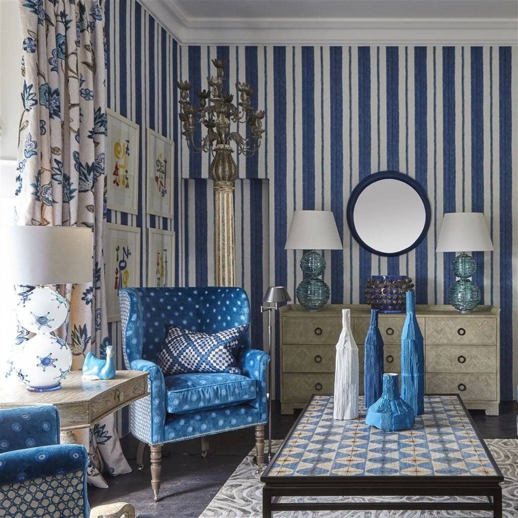Синий цвет в интерьере - идеи дизайна комнат, цветовые сочетания (95 фото)