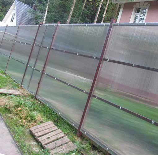 Забор из поликарбоната – как сделал мой сосед