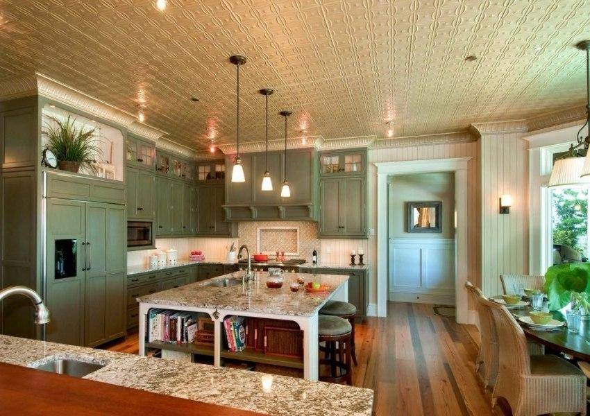 Потолок на кухне своими руками - 3 лучших варианта!