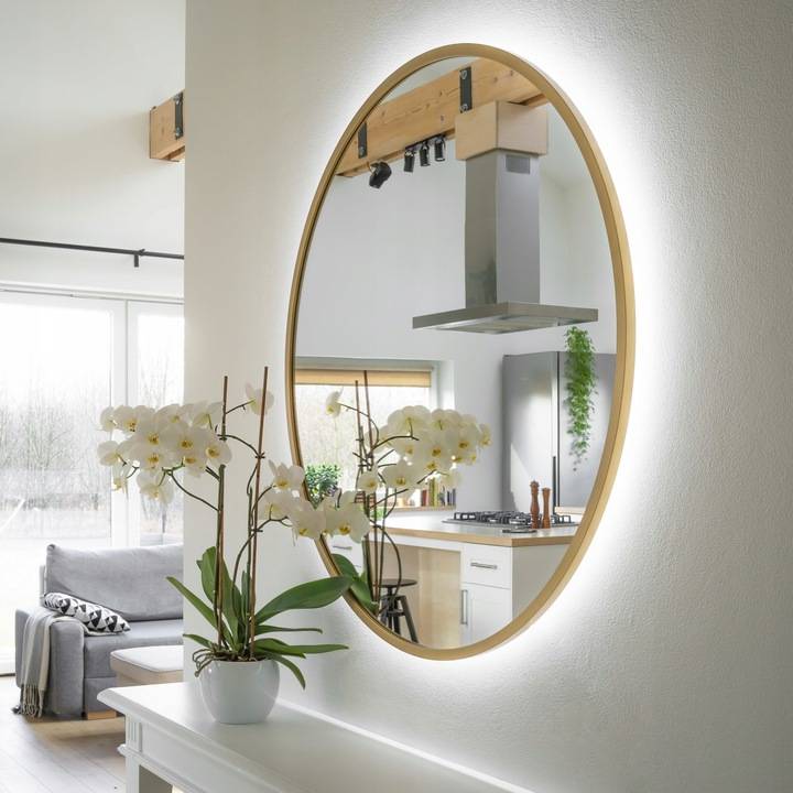 Декор комнаты большими зеркалами: красивые идеи в интерьере