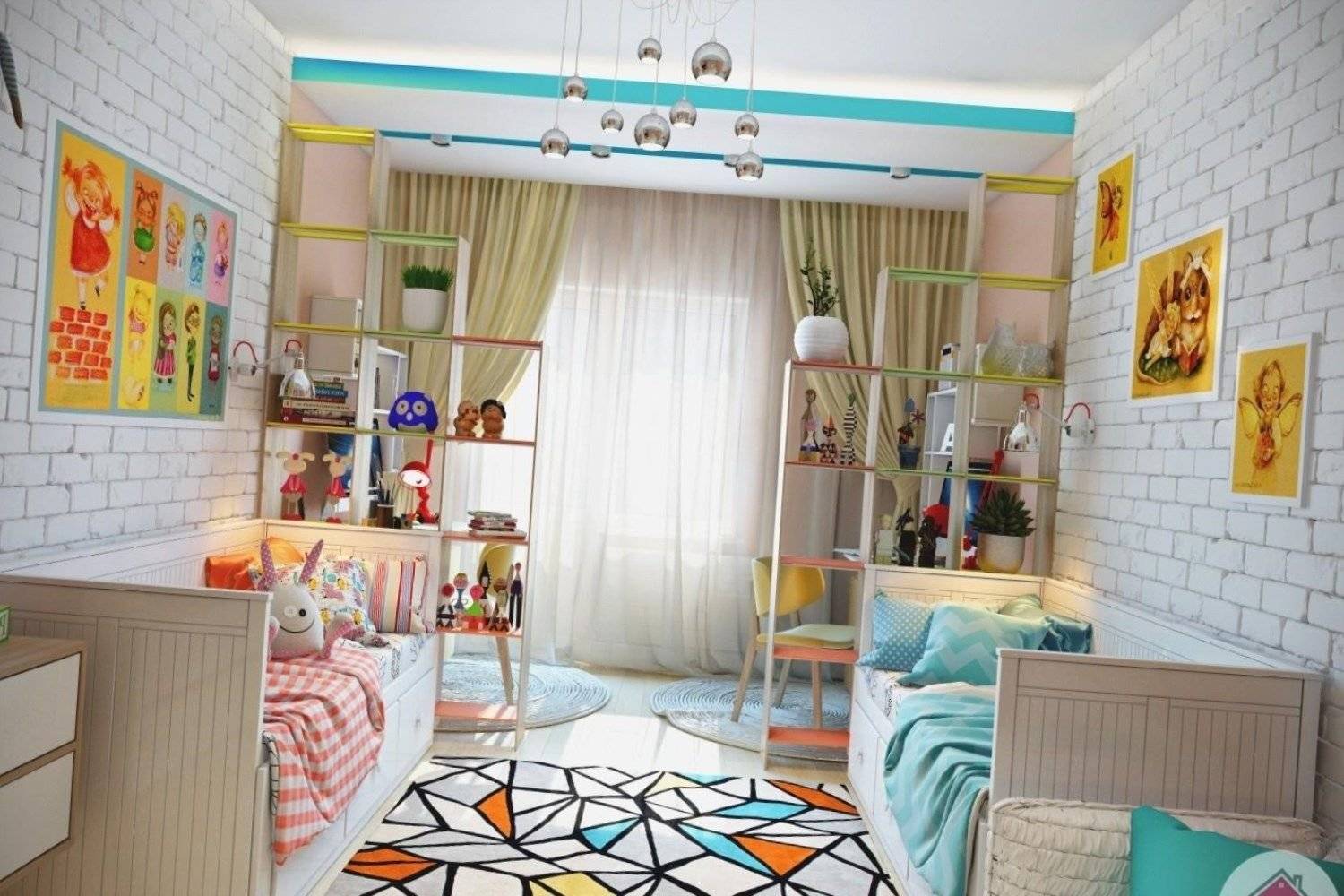 Детская мебель для двоих детей: фото идеи дизайна интерьера детской комнаты