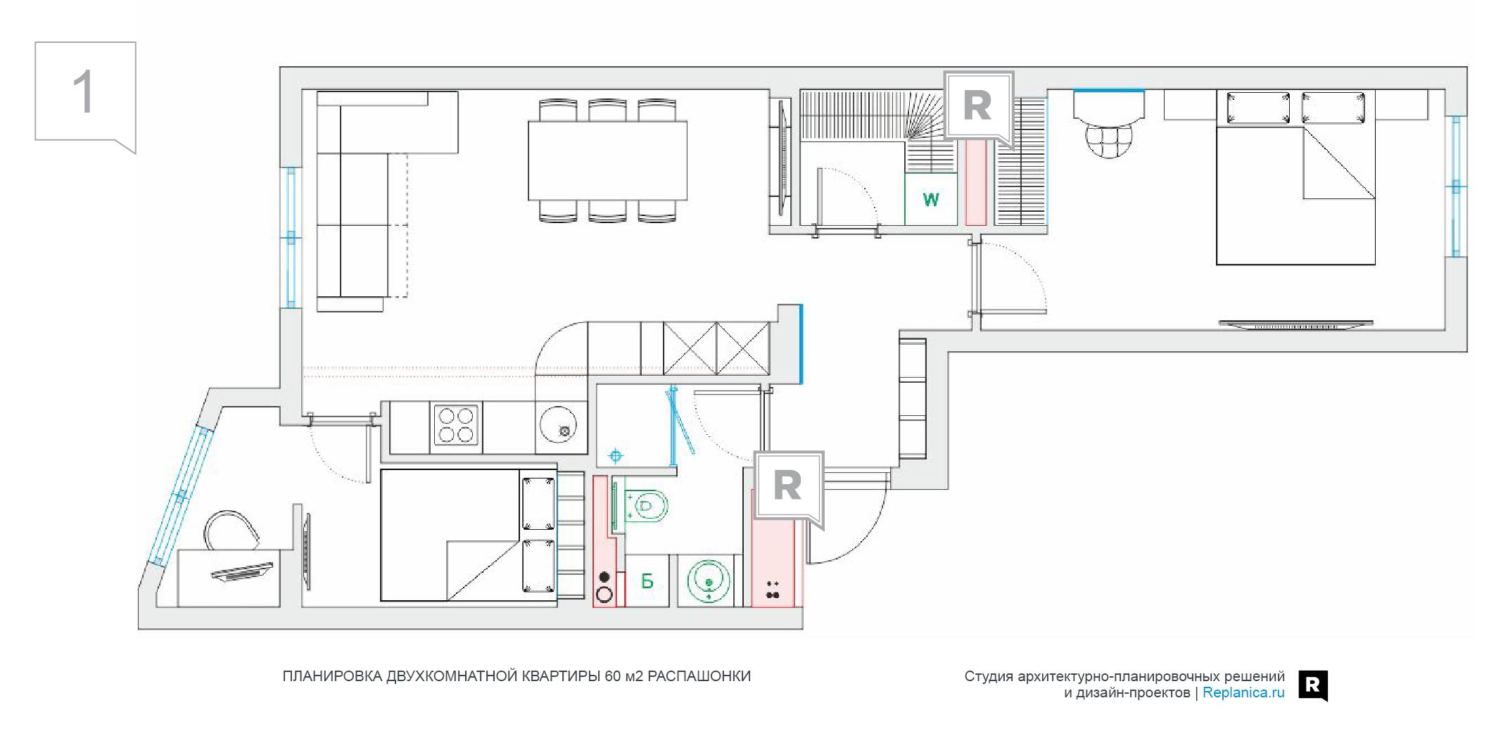 Планировка 2 комнатной квартиры - 145 фото грамотного размещения основных элементов интерьера квартиры
