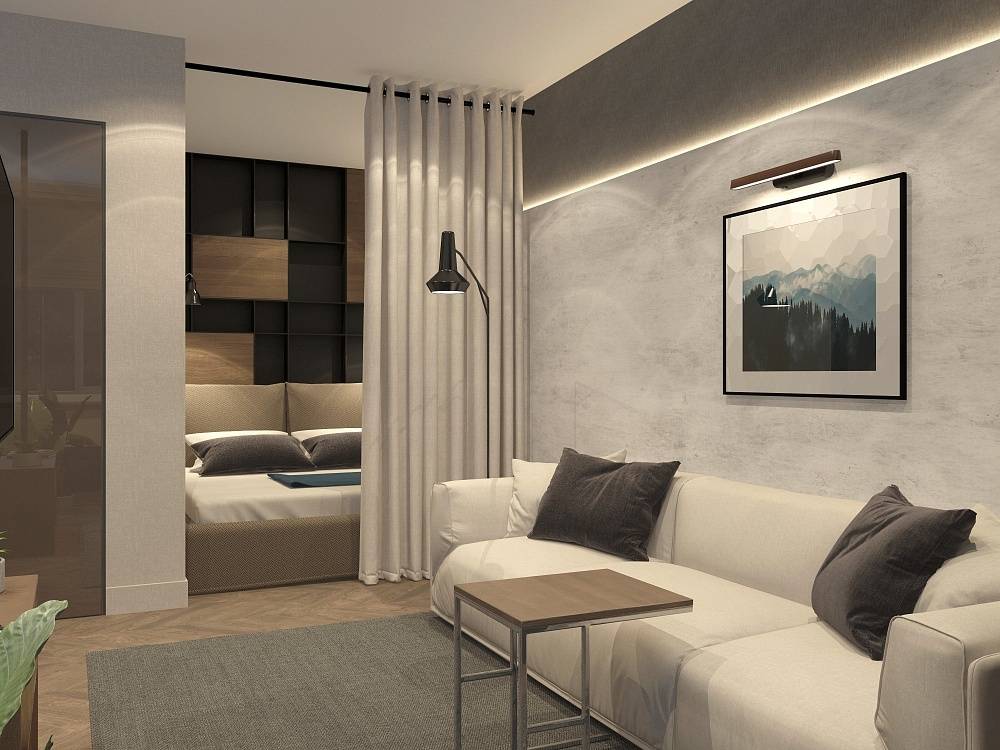 Дизайн однокомнатной квартиры 40 кв м – лучшие фото и проекты на 2021