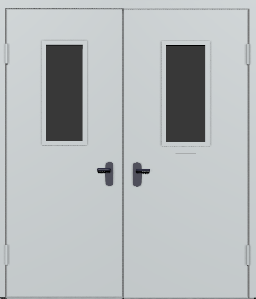 Размеры двухстворчатых металлических дверей