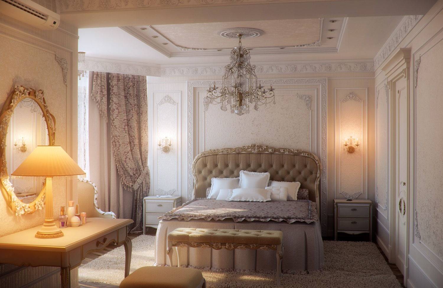 Выбор мебели в спальню в классическом стиле, основные варианты