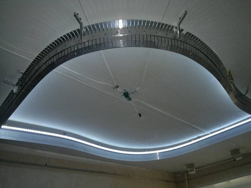 Фото потолков из гипсокартона с подсветкой