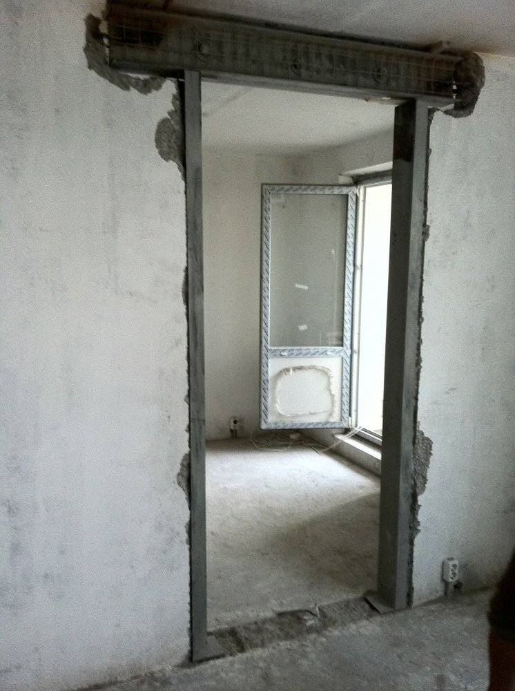 Как увеличить дверной проем в бетонной стене