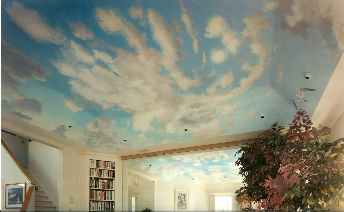 Потолок в виде голубого неба с облаками: 30+ фото и советы дизайнера