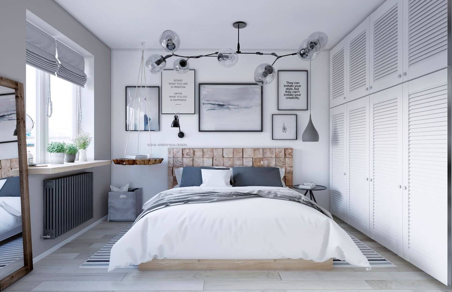 Спальня в скандинавском стиле (80 фото) - дизайн интерьера, идеи ремонта и отделки