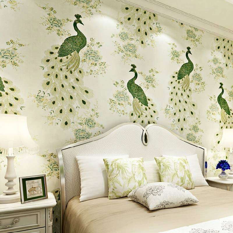 Обои с птицами (32 фото): красивый интерьер стен с рисунками райских птичек на ветках с клетками, бабочками и цветами