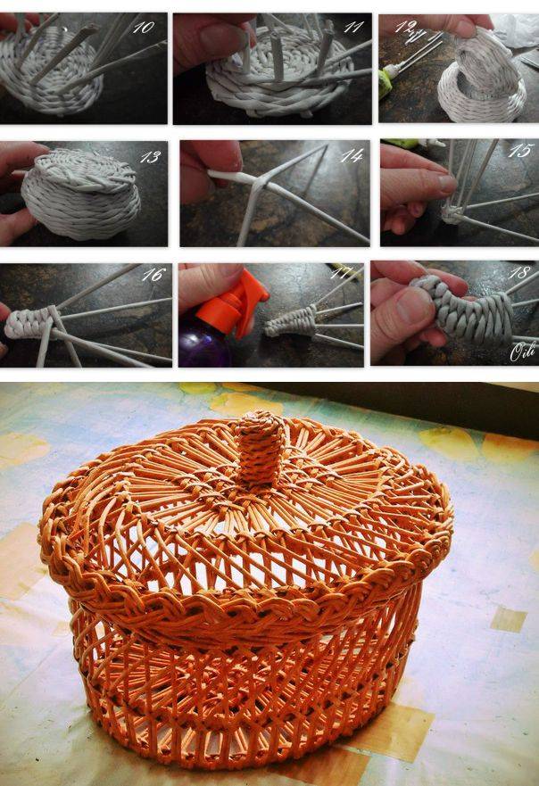 Плетение из бумажной лозы для начинающих пошагово с фото бесплатно