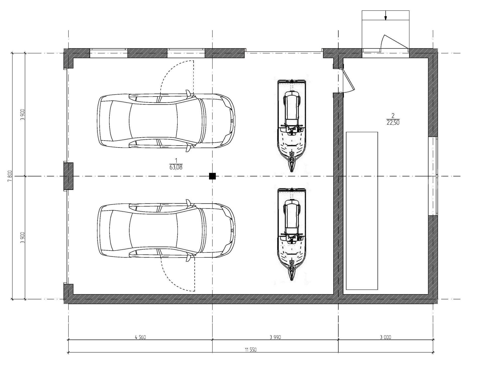 Стандартный размер гаража на 1 машину