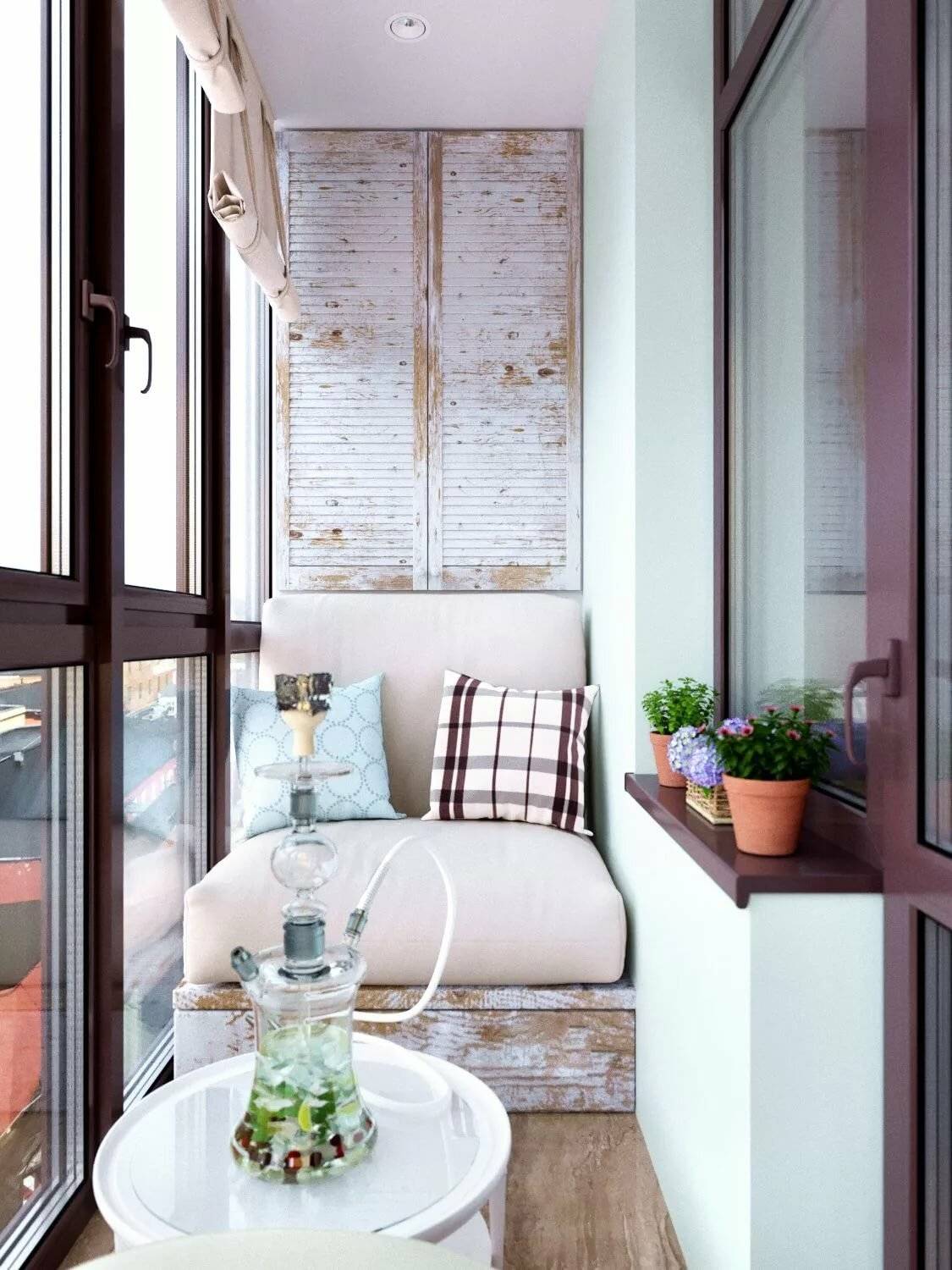 Маленький балкон – очаровательный и уютный дизайн (88 фото)