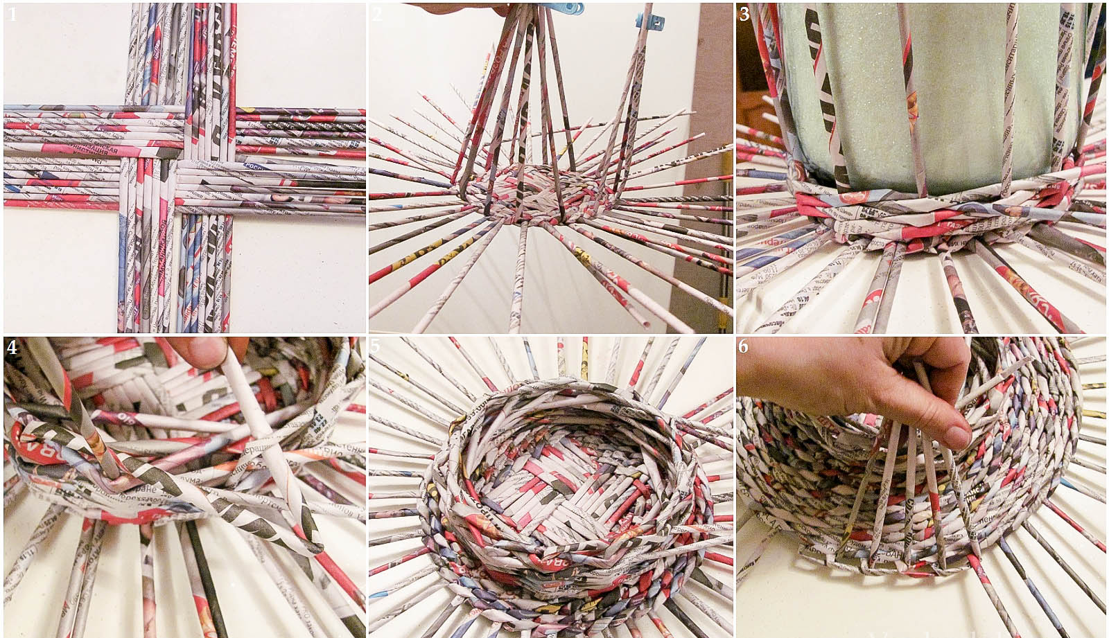 Плетение из газетных трубочек для начинающих - пошаговая инструкция с видео и фото