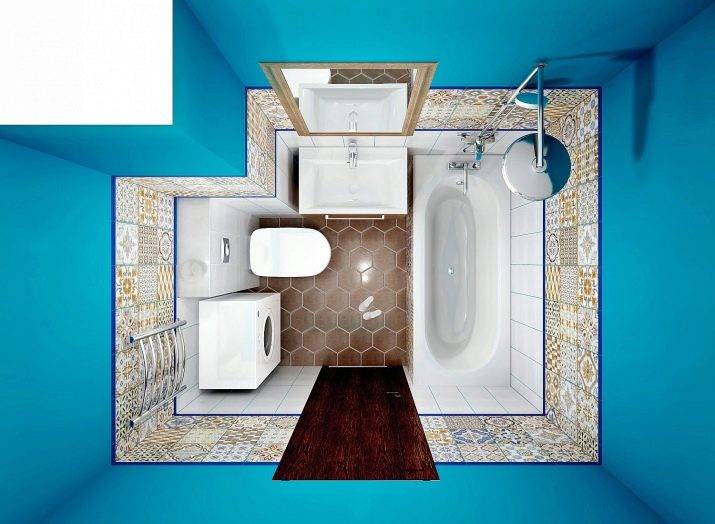 Ванная 2 кв м: дизайн без туалета - 25 фото