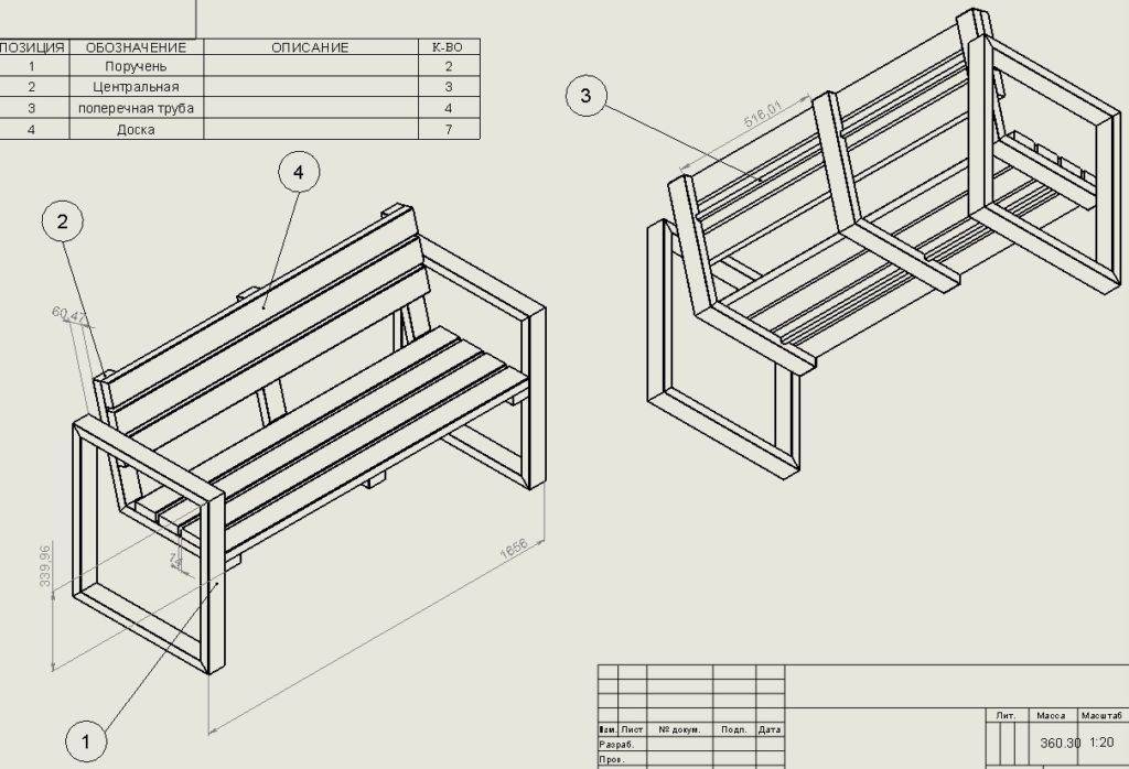 Как сделать скамейку для дачи своими руками: идеи с фото, дизайн, инструкция с фото
