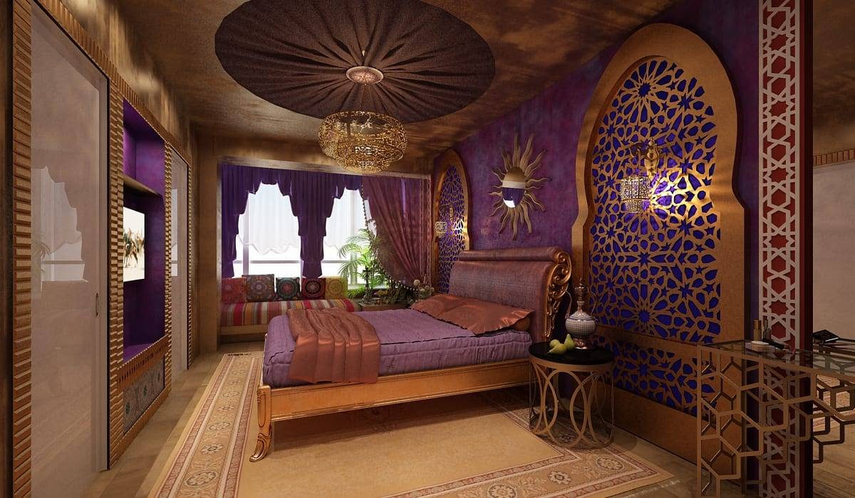 Восточная спальня - 70 фото ярких примеров в интерьере спальни