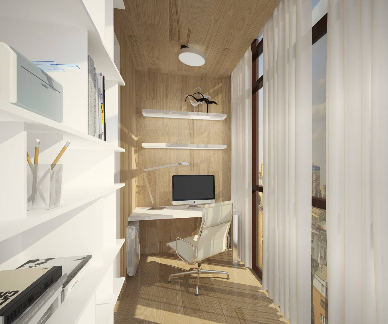Дизайн кабинета на балконе (33 фото): креативные примеры спальни