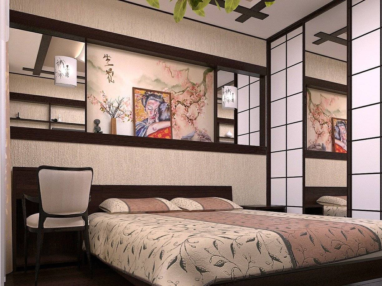Спальня в японском стиле: дизайн интерьера (в тч маленькой комнаты) + фото