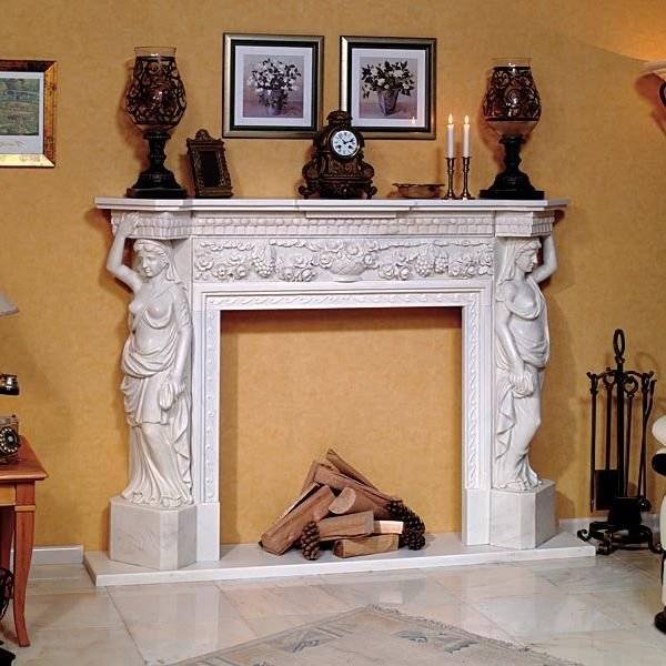 Имитация камина в интерьере квартиры, оригинальный дизайн гостиной