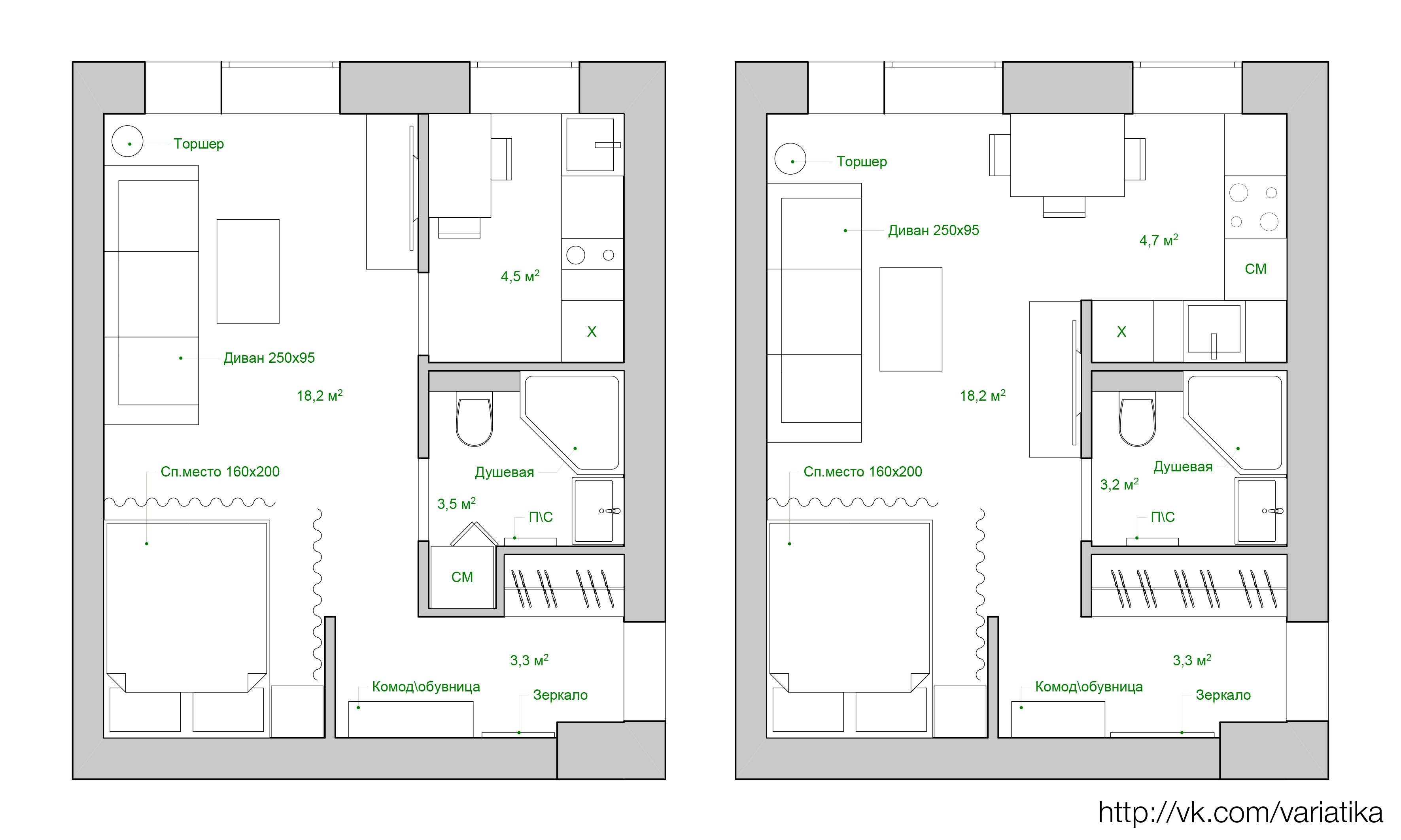Перепланировка квартиры чертеж
