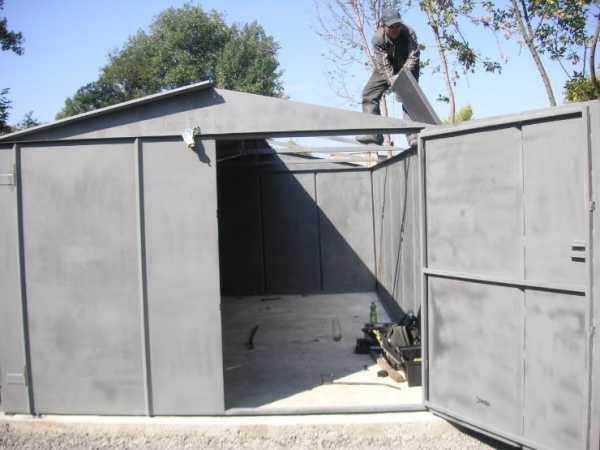 Сборный гараж: сборка металлических разборных конструкций, проект .