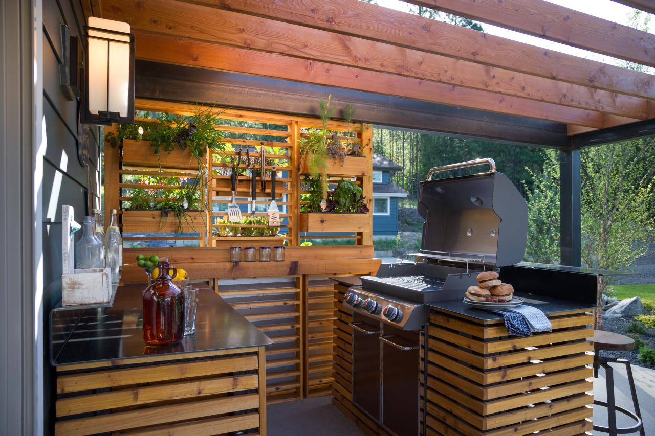 Лучшие летние кухни на даче с барбекю: проекты и планировка и дизайн