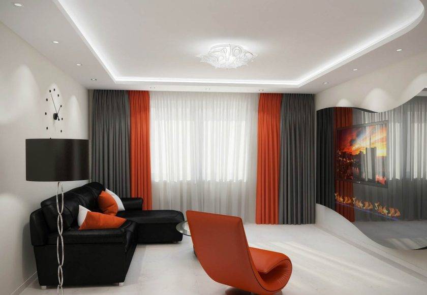 Все виды штор в гостиную в современном стиле (+29 фото дизайна)