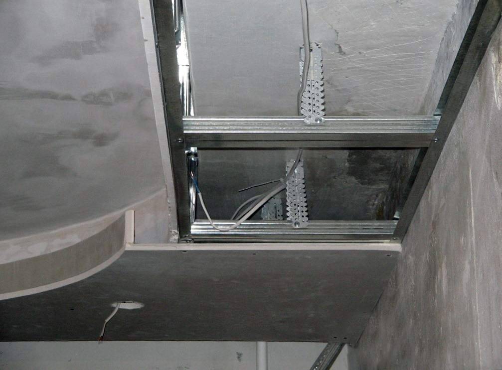 Процесс создания двухуровневого потолка из гипсокартона в подробностях